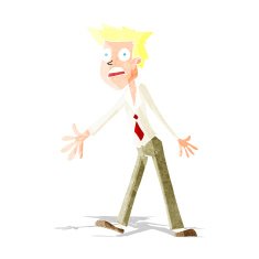 cartoon stressed man N11