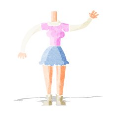 cartoon female body (add photos or mix and match cartoons) N13