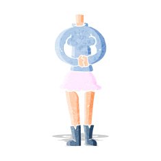 cartoon female body (add photos or mix and match cartoons) N14