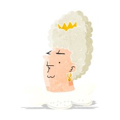 cartoon queen head