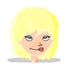 cartoon smiling woman N2