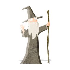cartoon old wizard