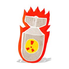 cartoon flaming bomb N4
