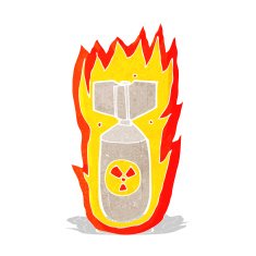 cartoon flaming bomb N5