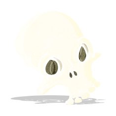 cartoon spooky skull N17
