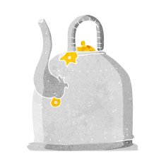 old iron kettle cartoon