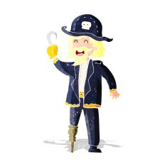 Cartoon Pirate Captain N25