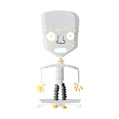 Funny Cartoon Robot N4