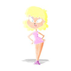 cartoon woman with hands on hips N3