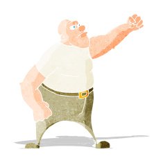 cartoon angry man N17