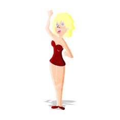 cartoon dancing woman N7