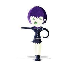 cartoon vampire girl giving thumbs up sign N2