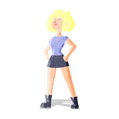 cartoon capable woman