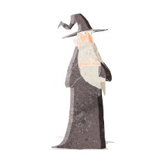 cartoon old wizard N2
