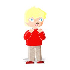 cartoon worried person