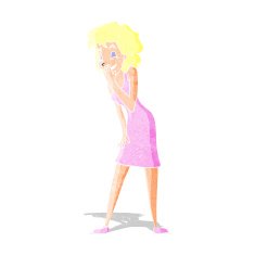 Cartoon Woman Laughing N3