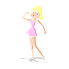 cartoon woman with can do attitude