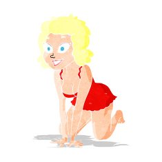 cartoon funny sexy woman