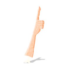 cartoon pointing arm