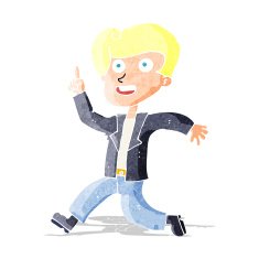 cartoon man with great idea N12