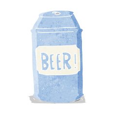cartoon beer can N10