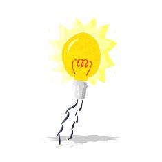 cartoon electric light bulb N5