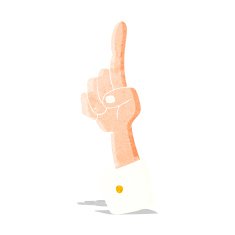 cartoon pointing hand N15