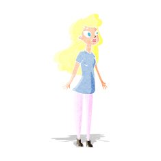 cartoon pretty girl N10