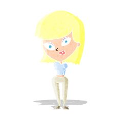 cartoon confused woman N31