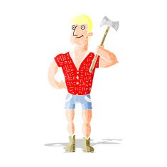 cartoon lumberjack