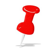 cartoon drawing pin