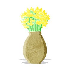 cartoon vase of flowers