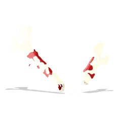gross broken bone cartoon