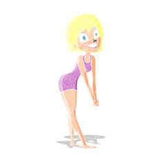cartoon excited woman N7
