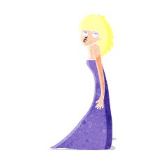 cartoon woman pulling photo face