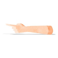 pointing hand cartoon N10