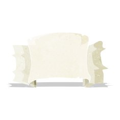 cartoon heraldry scroll banner