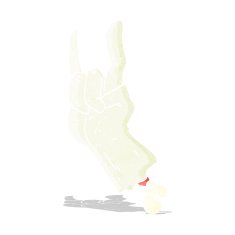 cartoon zombie hand making rock symbol