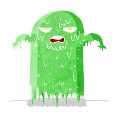cartoon slimy ghost N8