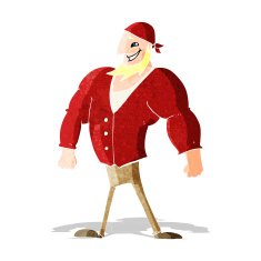 cartoon manly sailor man
