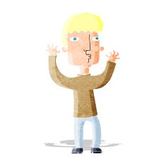 Cartoon Anxious Man N6