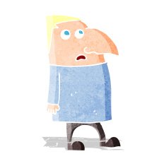 cartoon worried man N10
