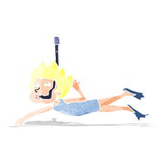 cartoon swimmer with snorkel