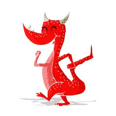 cartoon happy dragon