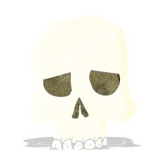 cartoon spooky skull N19