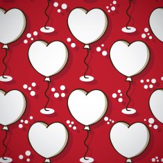 cute hand-drawn heart balloon