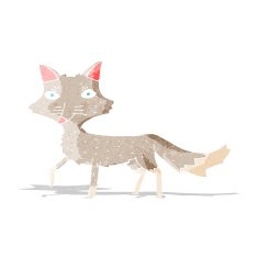 cartoon little wolf N38