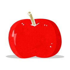 cartoon shiny apple