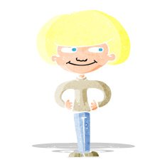 cartoon boy with hands on hips