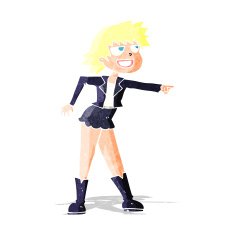 cartoon woman pointing N8